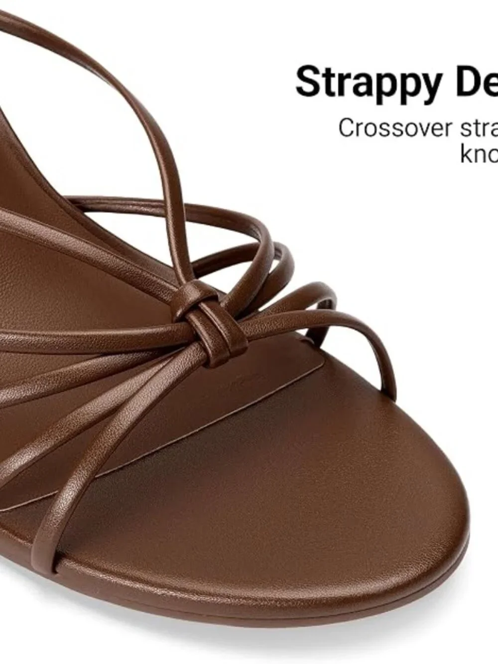 Women's Kitten Strappy Heel Sandals